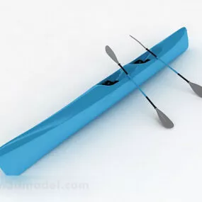 Sport Blue Rowing Boat 3d model