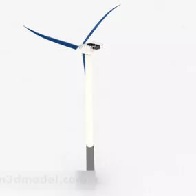 Blue Three Leaf Electric Fan 3d model