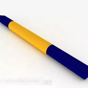 Blue Yellow Pen 3d model