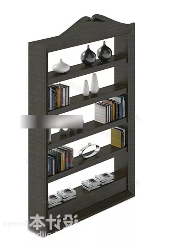 Modern Book Stack 3d model