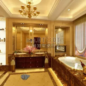 Boutique Classic Bathroom Interior 3d model