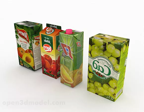 Boxed Juice 3d model Boxed Juice 3d model