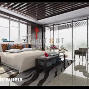 Bright Style Bedroom Interior 3d model