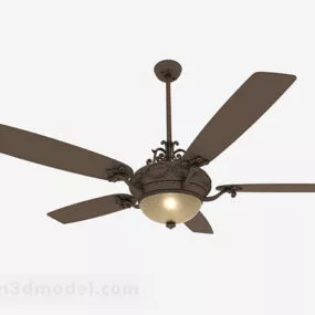 Brown Ceiling Fan Light 3d model