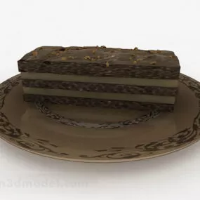 Brown Chocolate Cake Dessert Furniture 3d model
