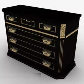 Brown Classical Porch Cabinet 3d model