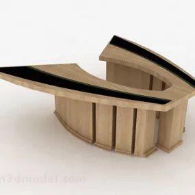 Brown Conference Table 3d model