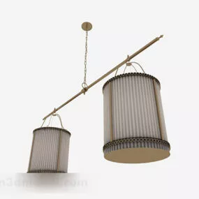 Brown Creative Chandelier 3d model