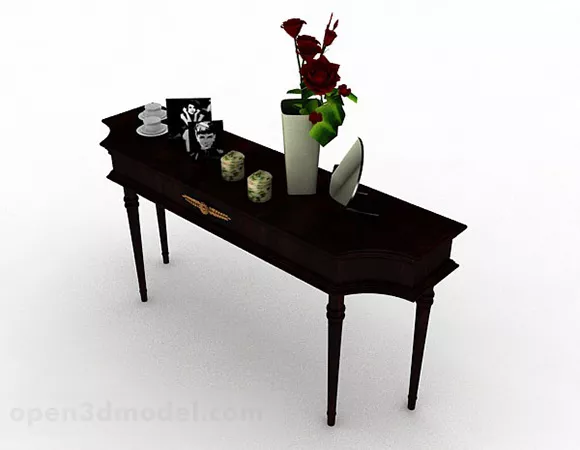 Brown Decorative Table 3d model Brown Decorative Table 3d model