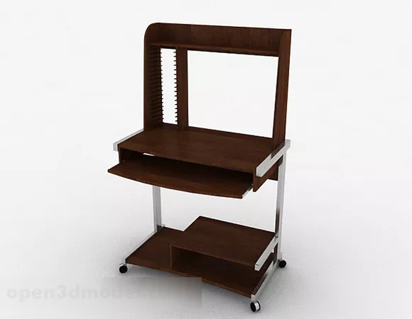 Brown Desk 3d model Brown Desk 3d model