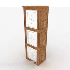 Brown Home Cabinet 3d model