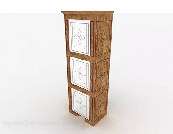 Brown Home Cabinet 3d model Brown Home Cabinet 3d model
