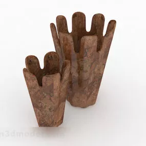 Combination Flower Pot Decoration 3d model