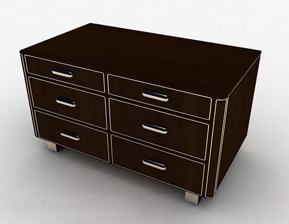 Brown Home Storage Cabinet 3d model Brown Home Storage Cabinet 3d model