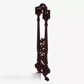 Brown Irregular Carved Screen 3d model