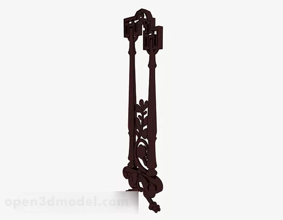 Brown Irregular Carved Screen 3d model Brown Irregular Carved Screen 3d model