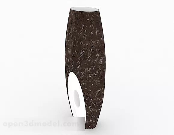 Brown Large Vase Decoration 3d model Brown Large Vase Decoration 3d model