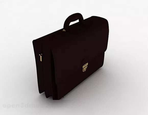 Men Leather Briefcase 3d model