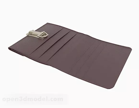 Brown Leather Wallet 3d model Brown Leather Wallet 3d model