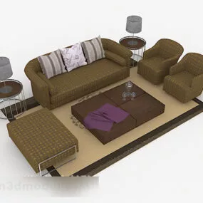 Brown Home Sofa 3d model