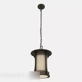 Brown Metal Circular Chandelier 3d model
