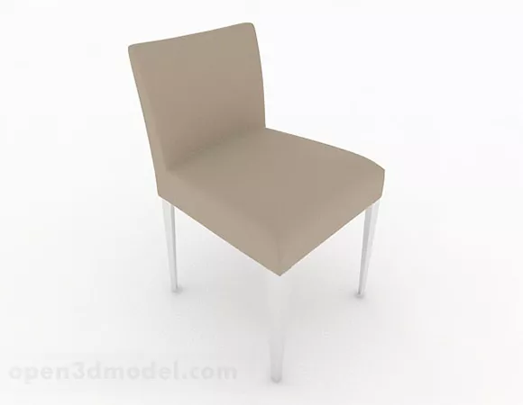 Minimalist Home Chair Brown Fabric 3d model Minimalist Home Chair Brown Fabric 3d model