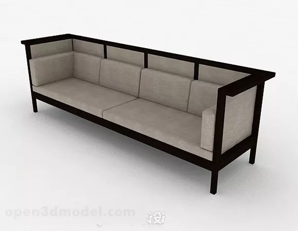Minimalist Multiseater Sofa Furniture 3d model Minimalist Multiseater Sofa Furniture 3d model