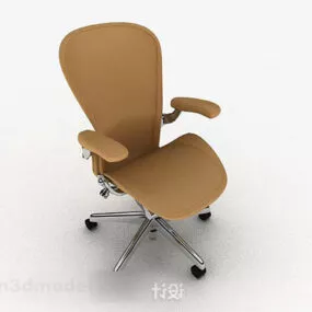 Brown Minimalist Office Chair 3d model