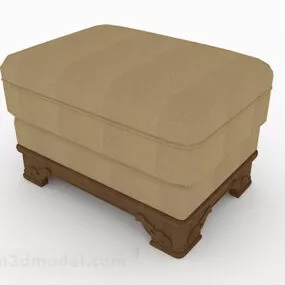 Brown Minimalist Sofa Stool Furniture 3d model