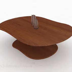 Brown Minimalist Dining Table Furniture 3d model