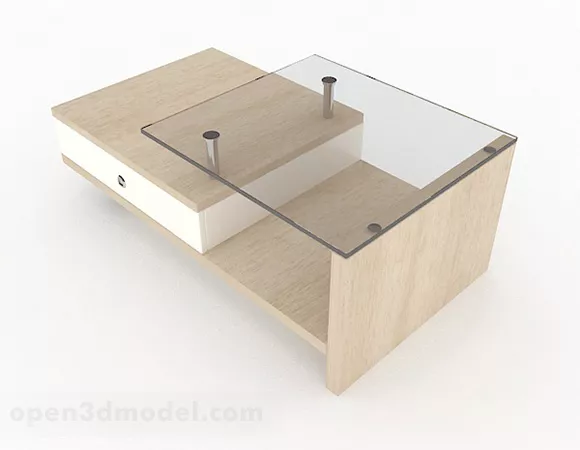 Brown Minimalist Small Coffee Table Design 3d model Brown Minimalist Small Coffee Table Design 3d model