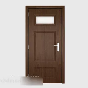 Brown Modern Solid Wood Room Door 3d model