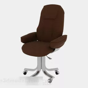 Brown Leather Office Chair 3d model