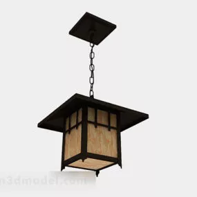 Brown Outdoor Chandelier 3d model