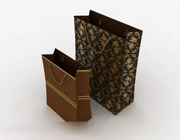 Paper Bag For Product 3d model