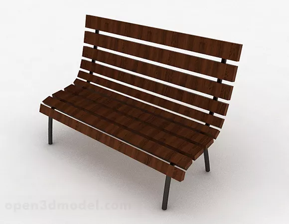 Brown Park Chair 3d model Brown Park Chair 3d model