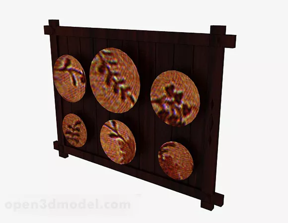 Brown Porcelain Plate Ornament Design 3d model Brown Porcelain Plate Ornament Design 3d model