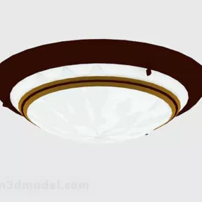 Brown Round Ceiling Lamp 3d model