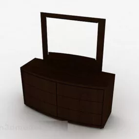 Brown Simple Dressing Table 3d model