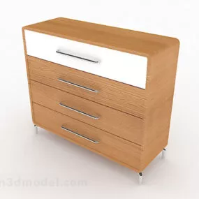 Brown Simple Storage Cabinet 3d model