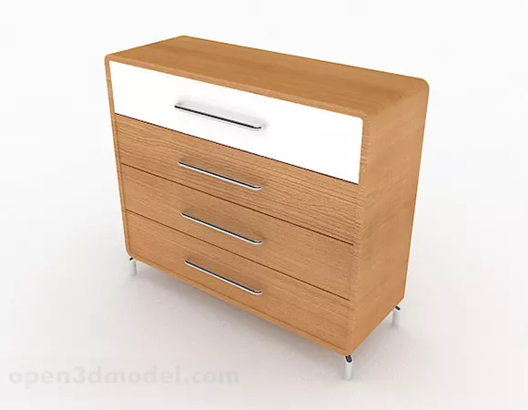 Brown Simple Storage Cabinet 3d model Brown Simple Storage Cabinet 3d model