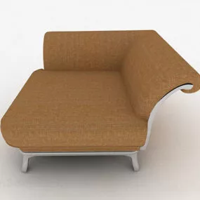 Brown Single Sofa 3d model