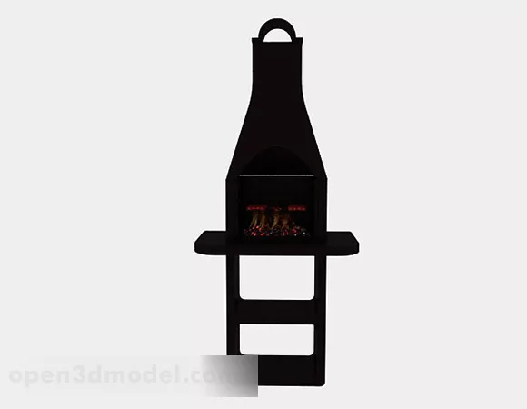 Different Style Of Fireplace Furniture 3d model
