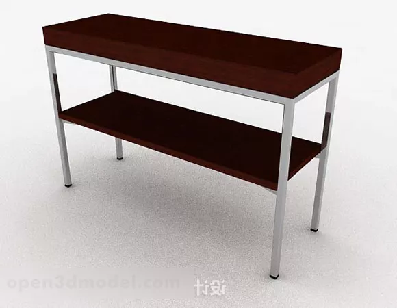 Brown Small Table Two Layers 3d model Brown Small Table Two Layers 3d model