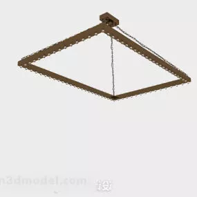 Brown Square Chandelier 3d model