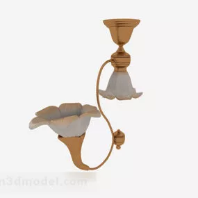 Brown Classic Wall Lamp 3d model
