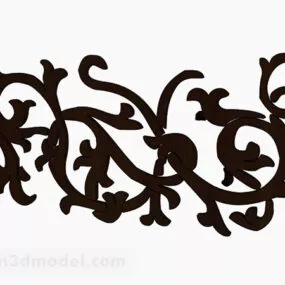 Brown Wood Carving 3d model