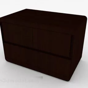 Brown Wooden Cabinet V1 3d model