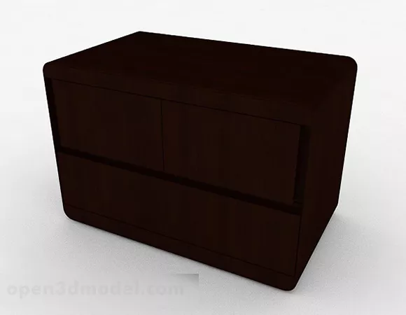 Brown Wooden Cabinet V1 3d model Brown Wooden Cabinet V1 3d model