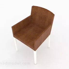 Brown Wooden Chair 3d model